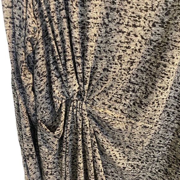 Cato Black/Gray Long Sleeve Side Ruched Dress Sz 22/24W - Picture 2 of 9